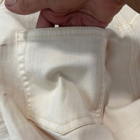 Anthropologie Pilcro Cream Ankle Cropped Jeans Versatile Design - Picture 8 of 16